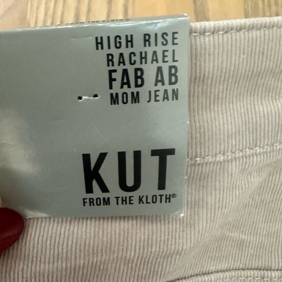 Kut from the Kloth Beige High Rise Straight Leg Corduroy Pants - Picture 8 of 9